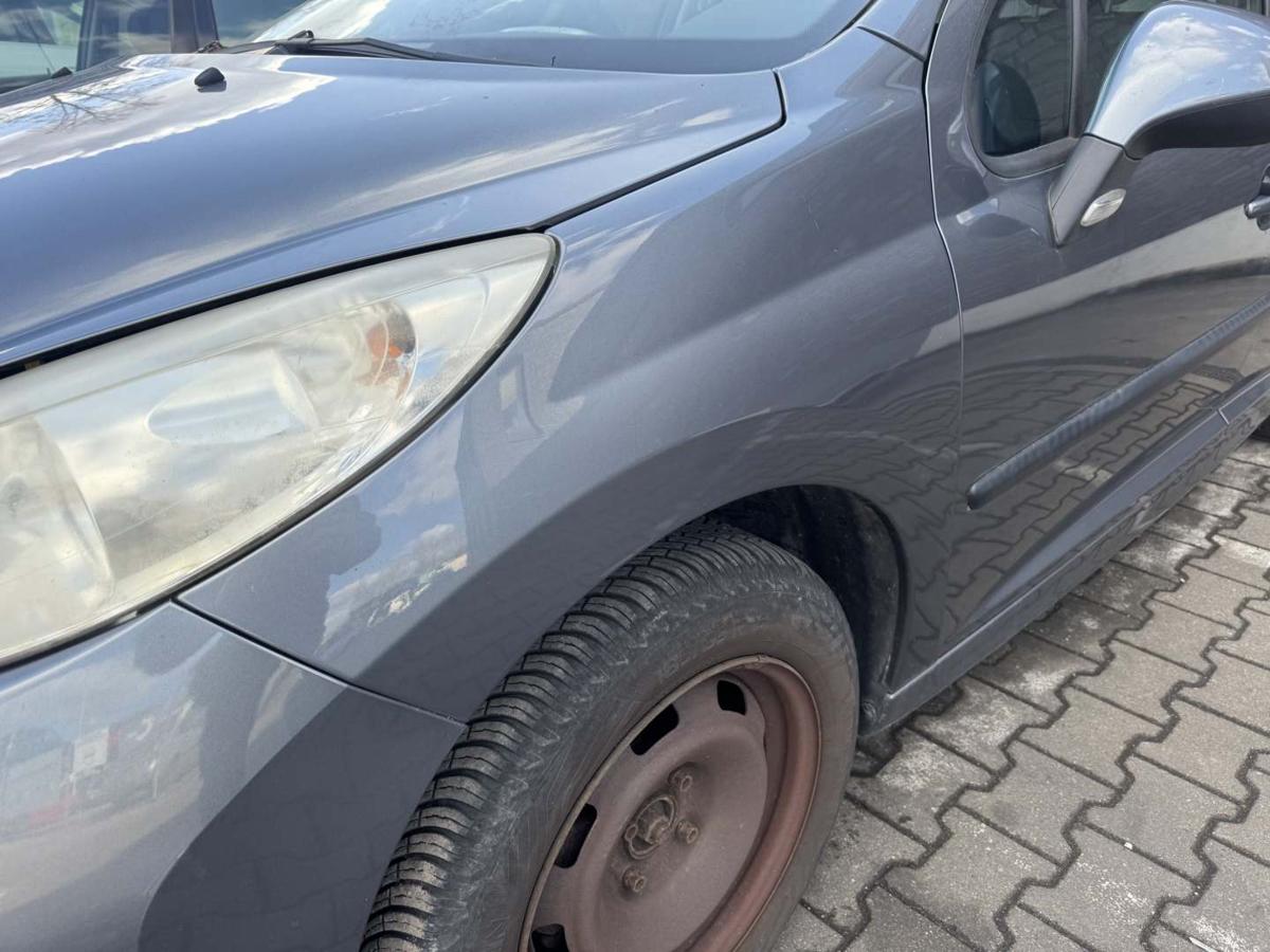 Peugeot 207 original Kotfl&uuml;gel vorn links KTH Thorium Grau Bj.2010